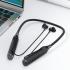 ACEFAST N6 Bluetooth 5.4 Wireless Neckband Earphones 120H Music Time in-Ear Magnetic Sport Earbuds Game Low Latency Supoort TF Card - Black